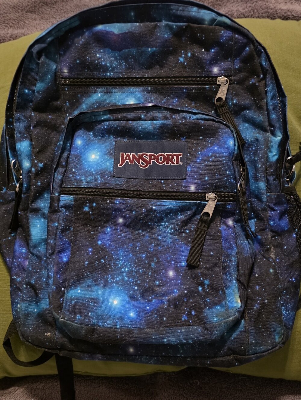 Jansport Blue Galaxy Print Backpack (5 Compartments)